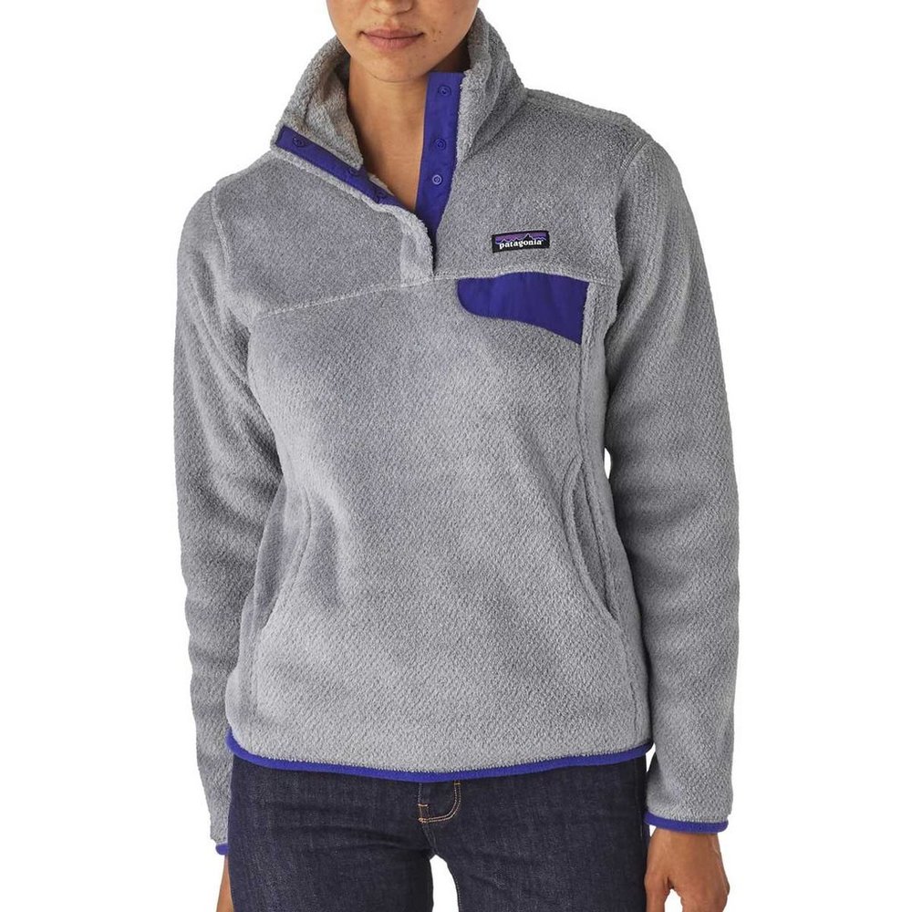 Patagonia Re-Tool Snap-T Fleece Pullover - Women's Tailored Grey/Blue (L)